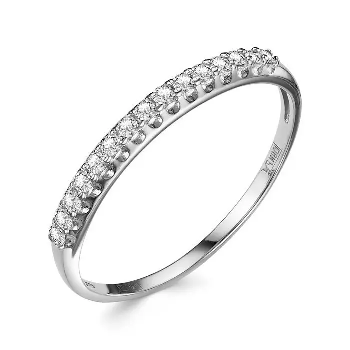 Кольцо декоративное из белого золота вид 1