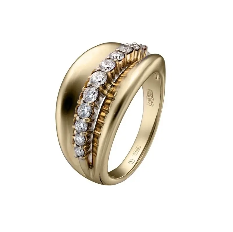 Кольцо декоративное из желтого золота