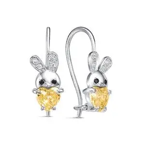 Серьги детские из серебра вид 1