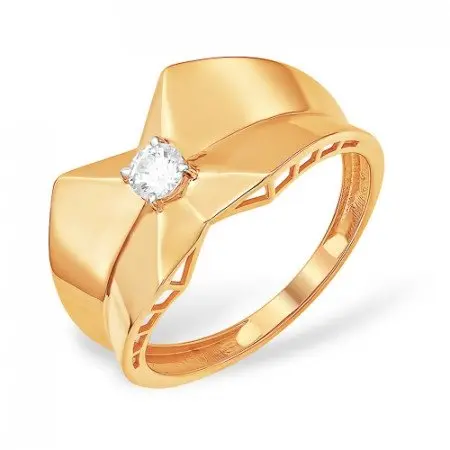 Кольцо декоративное из красного золота