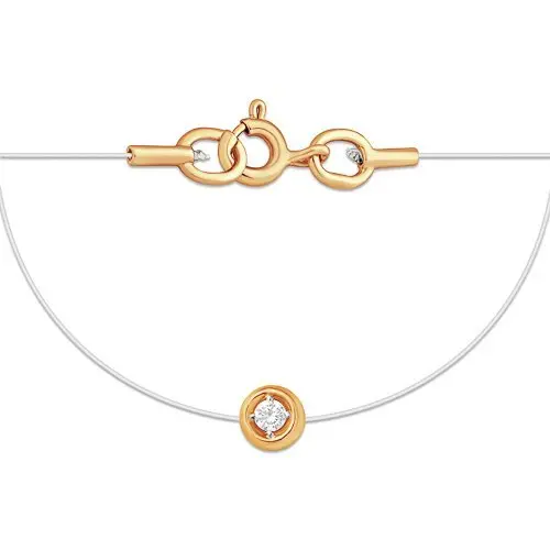 Цепь шнурок из красного золота