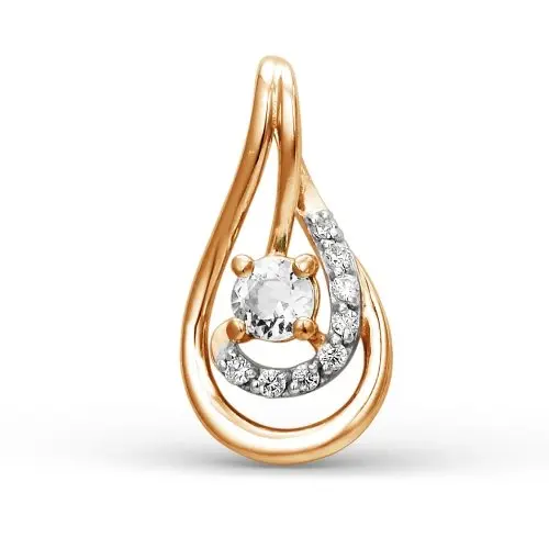 Подвеска бегунок из красного золота