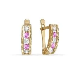 Серьги детские из красного золота