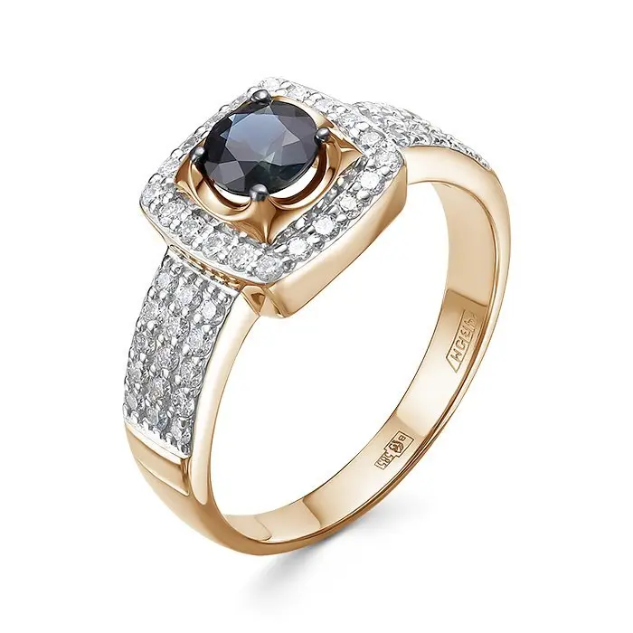 Кольцо декоративное из комбинированного золота