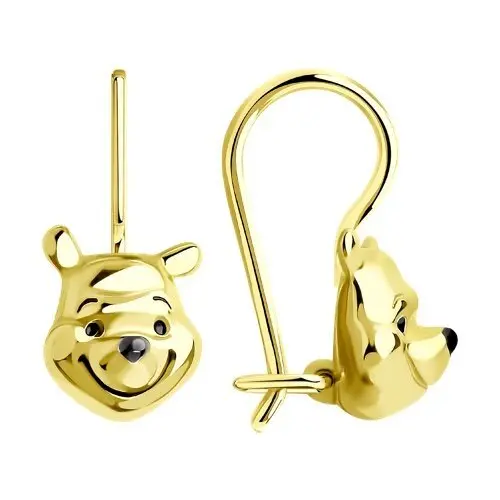 Серьги детские из позолоты