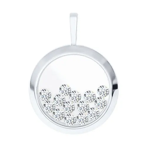 Подвеска декоративная из белого золота