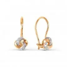 Серьги детские из красного золота