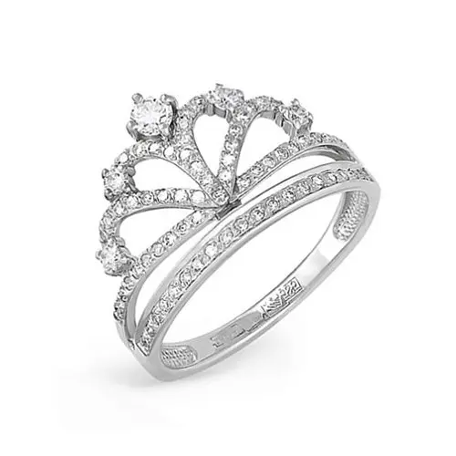 Кольцо декоративное из белого золота