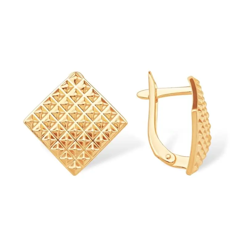 Серьги с английским замком из позолоты