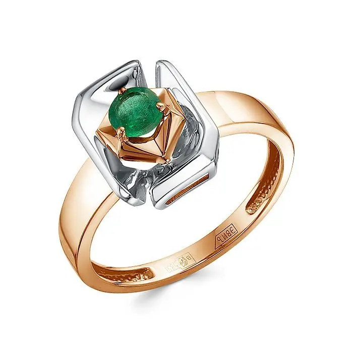 Кольцо декоративное из комбинированного золота