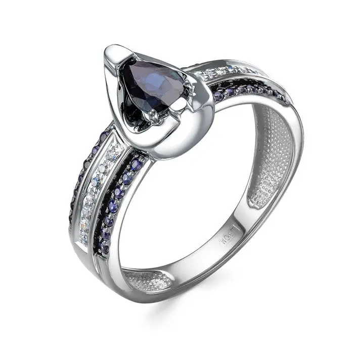 Кольцо декоративное из белого золота