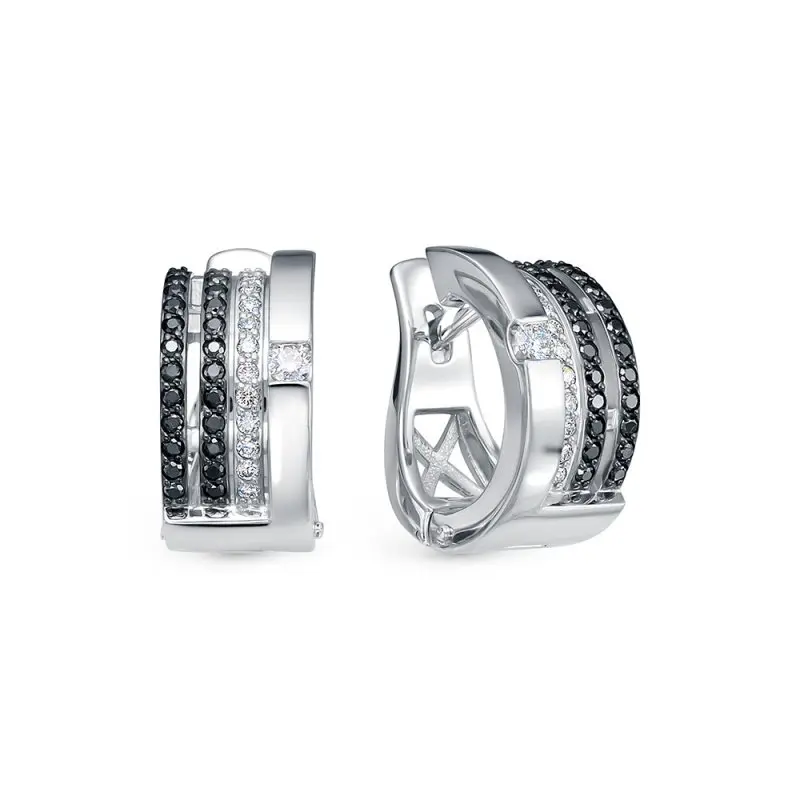 Серьги с английским замком из белого золота