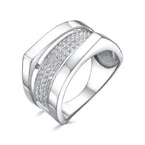 Кольцо декоративное из серебра вид 1