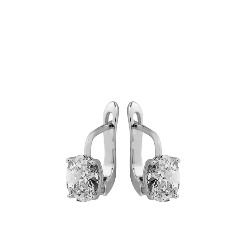 Серьги с английским замком из серебра