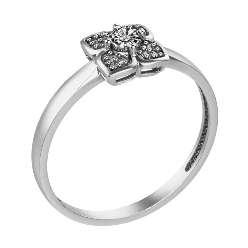 Кольцо декоративное из белого золота