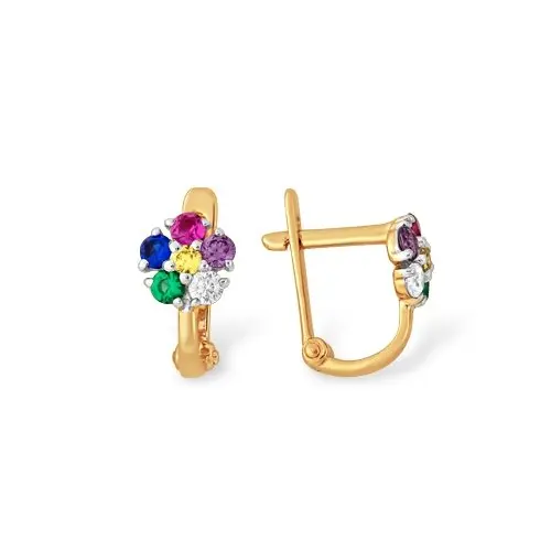Серьги детские из красного золота