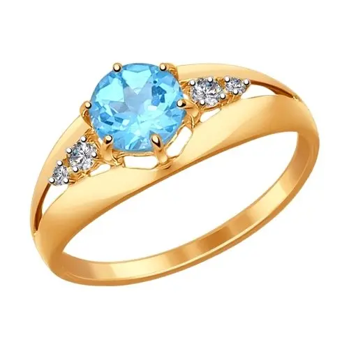 Кольцо декоративное из красного золота