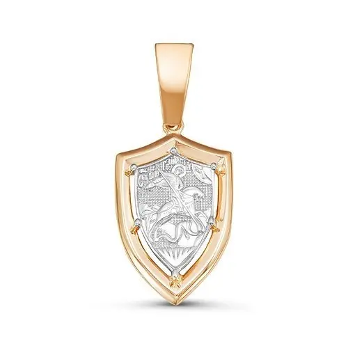 Подвеска икона из комбинированного золота