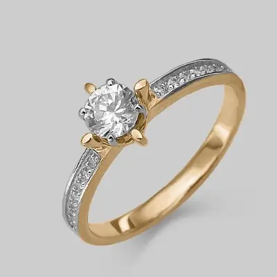 Кольцо декоративное из красного золота