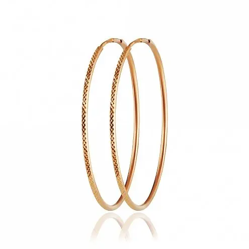 Серьги конго из красного золота