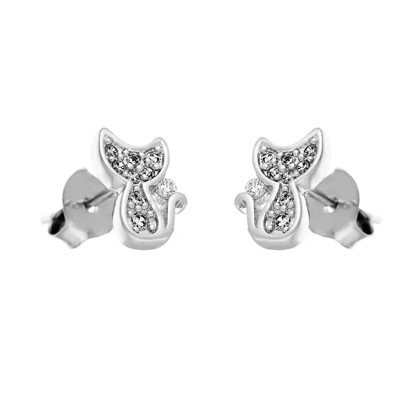 Серьги пуссеты из серебра