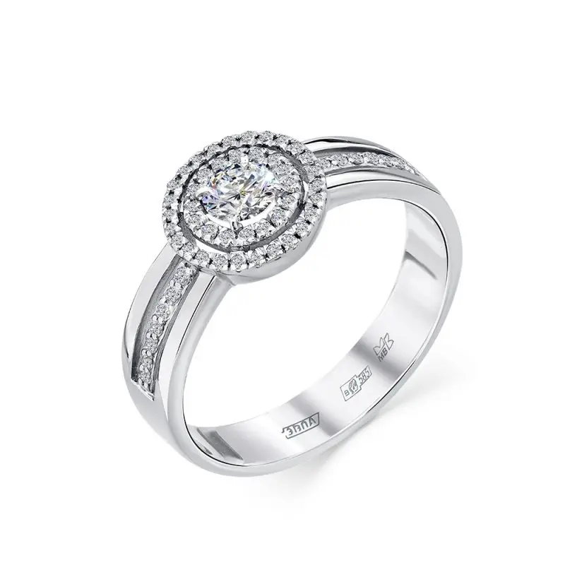 Кольцо декоративное из белого золота