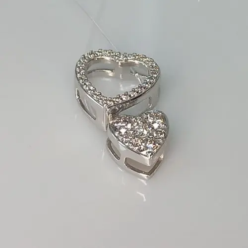 Подвеска бегунок из белого золота