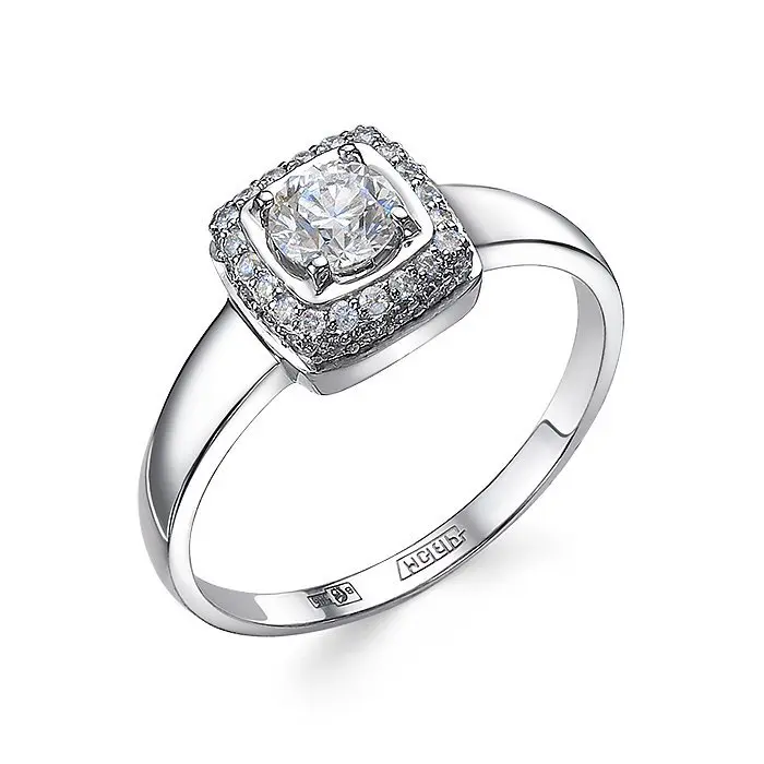 Кольцо декоративное из белого золота