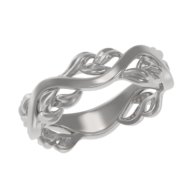 Кольцо декоративное из серебра