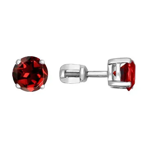 Серьги пуссеты из серебра