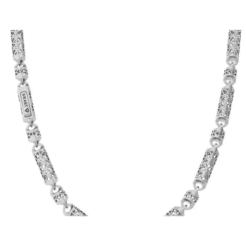 Цепь колье из белого золота