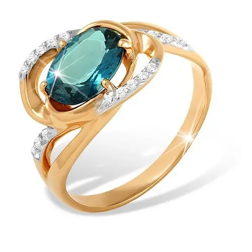 Кольцо декоративное из красного золота