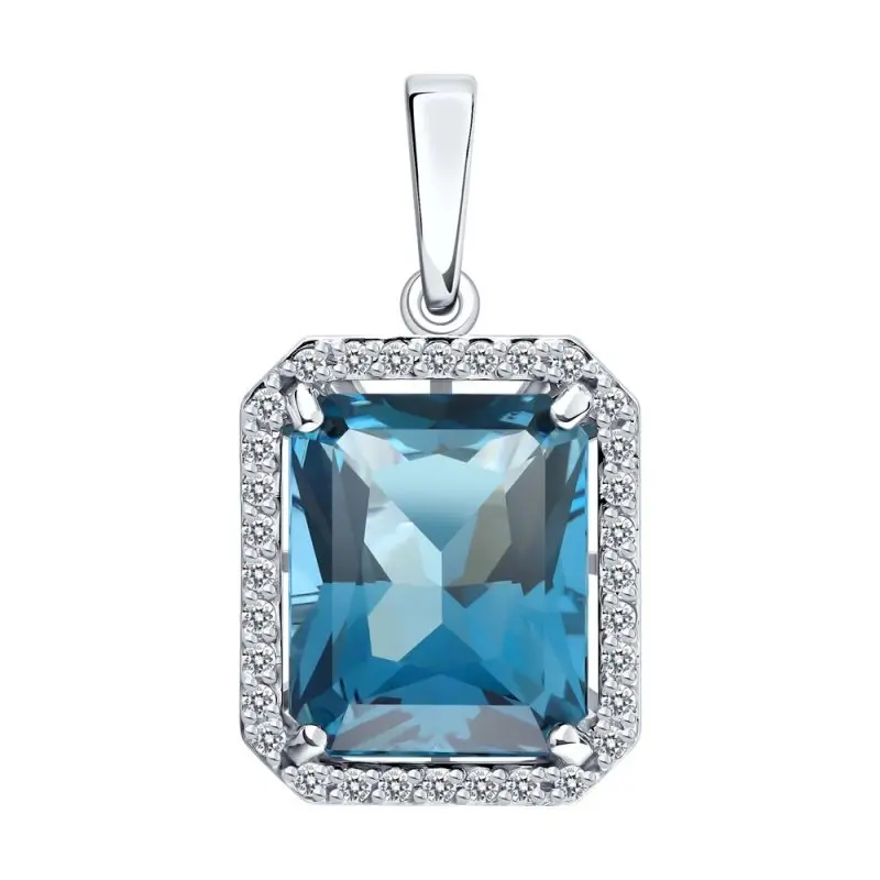 Подвеска декоративная из белого золота