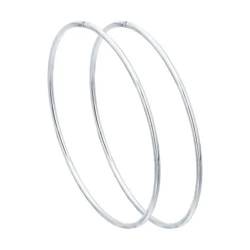 Серьги конго из серебра