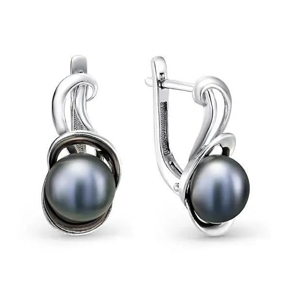 Серьги с английским замком из серебра