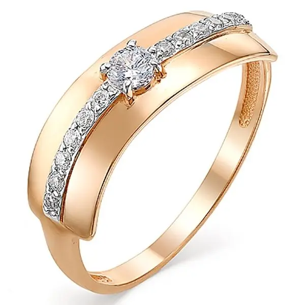 Кольцо декоративное из красного золота