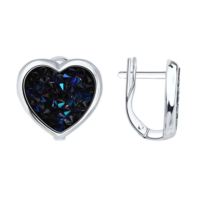 Серьги с английским замком из серебра