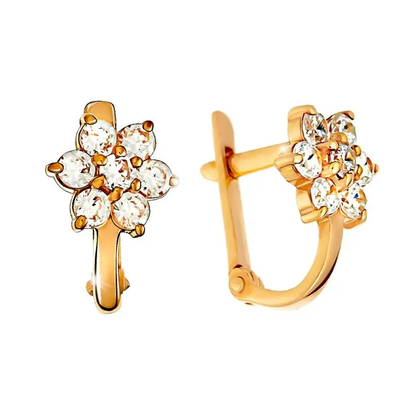 Серьги детские из позолоты