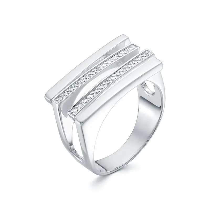 Кольцо декоративное из белого золота