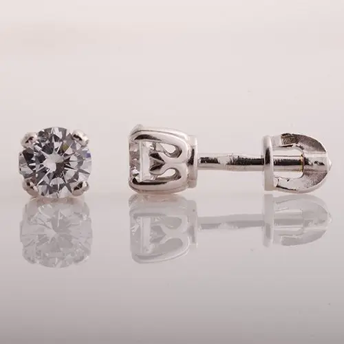 Серьги пуссеты из серебра