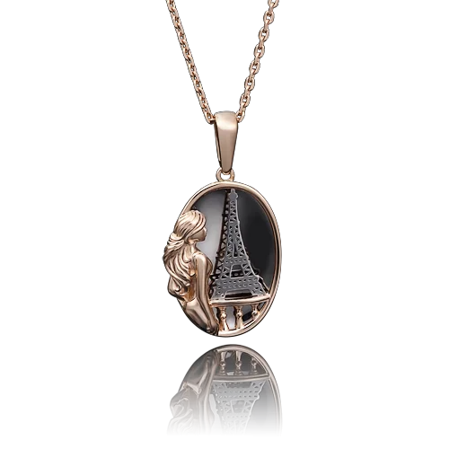 Подвеска декоративная из комбинированного золота вид 1