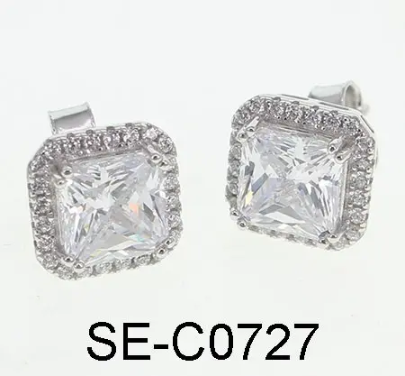 Серьги пуссеты из серебра