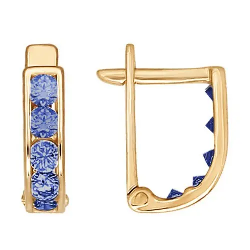 Серьги детские из красного золота