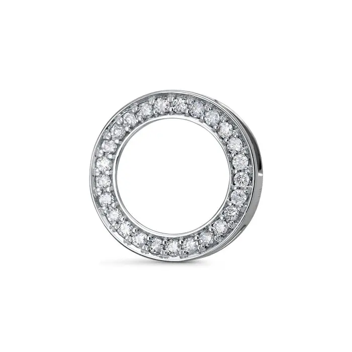 Подвеска бегунок из белого золота