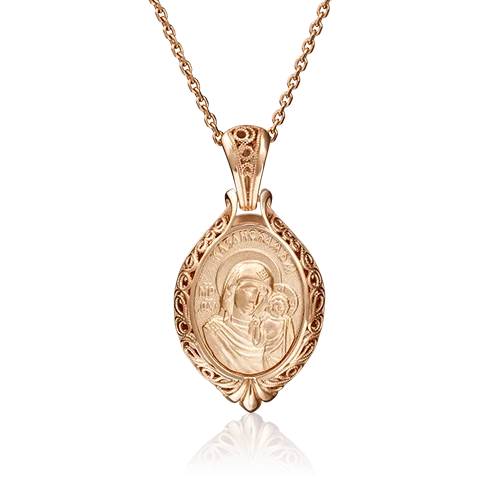 Подвеска икона из красного золота