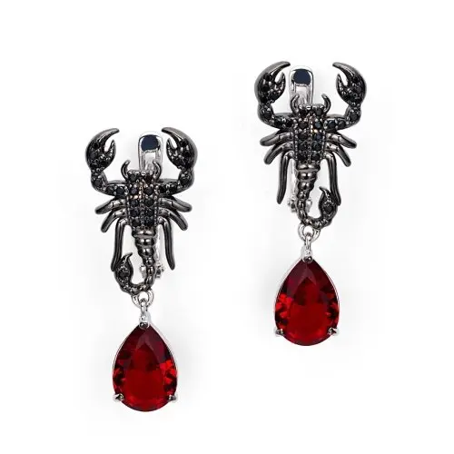 Серьги подвесные из серебра