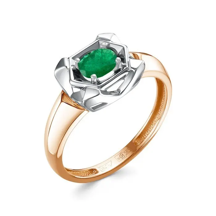 Кольцо декоративное из комбинированного золота