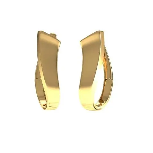 Серьги с английским замком из красного золота