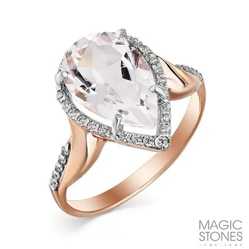 Кольцо декоративное из красного золота