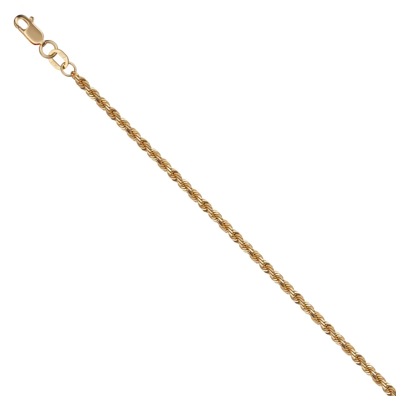 Браслет цепочный из красного золота